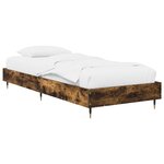 vidaXL Cadre de lit Chêne fumé 80 x 200 cm Bois d'ingénierie