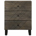 vidaXL Table de chevet noir 50x33x62 cm bois de manguier solide