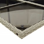 vidaXL Ensemble à manger de jardin et coussins 15 Pièces gris clair rotin