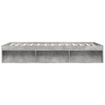 vidaXL Cadre de lit gris béton 140x190 cm