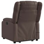 vidaXL Fauteuil inclinable de massage électrique marron similicuir