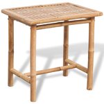 vidaXL Mobilier de bistro 3 Pièces avec coussins Bambou