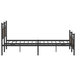 vidaXL Cadre de lit en métal sans matelas chêne marron 160x200 cm