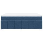 vidaXL Sommier à lattes de lit avec matelas Bleu 160x200 cm Tissu