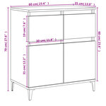 vidaXL Buffet Blanc 60x35x70 cm Bois d'ingénierie