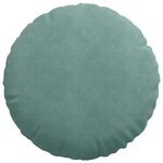 vidaXL Coussins de siège 2 Pièces Vert Mer Ø 40 x 13 cm Velours