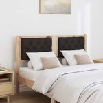 vidaXL Tête de lit Autre Marron et noir 120 cm Bois massif en pin