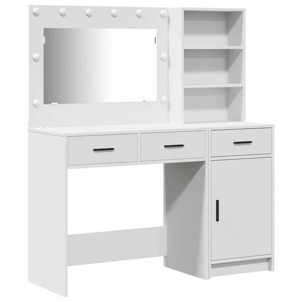 vidaXL Table de Toilette avec tiroir 2 Pièces Blanc 78.5 x 41 x 135 cm