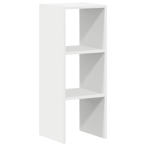 vidaXL Bibliothèque empilable blanc 30x30x80 cm bois d'ingénierie