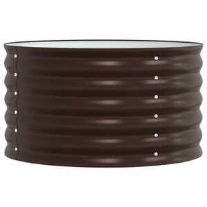 vidaXL Lit surélevé Marron 80 x 80 x 44 cm Acier