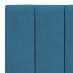 vidaXL Lit avec matelas bleu 140x190 cm velours
