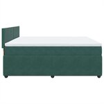 vidaXL Sommier à lattes de lit et matelas Vert foncé 180x200cm Velours