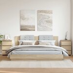 vidaXL Tables de chevet 2 Pièces Chêne sonoma 40x35x62 5 cm Aggloméré