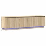 vidaXL Meuble TV avec LED Chêne sonoma 180 x 38 x 49 cm