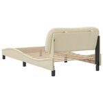 vidaXL Cadre de lit sans matelas crème 100x200 cm tissu