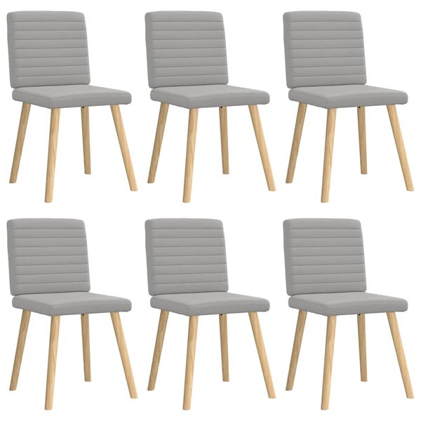 vidaXL Chaises à manger lot de 6 gris nuage tissu