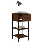 vidaXL Tables de chevet 2 Pièces chêne marron 34x36x70 cm bois ingénierie