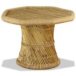 vidaXL Table basse bambou octogonale 60 x 60 x 45 cm