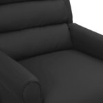 vidaXL Fauteuil de massage Noir Similicuir