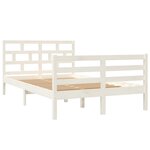 vidaXL Cadre de lit sans matelas blanc bois massif 120x200 cm