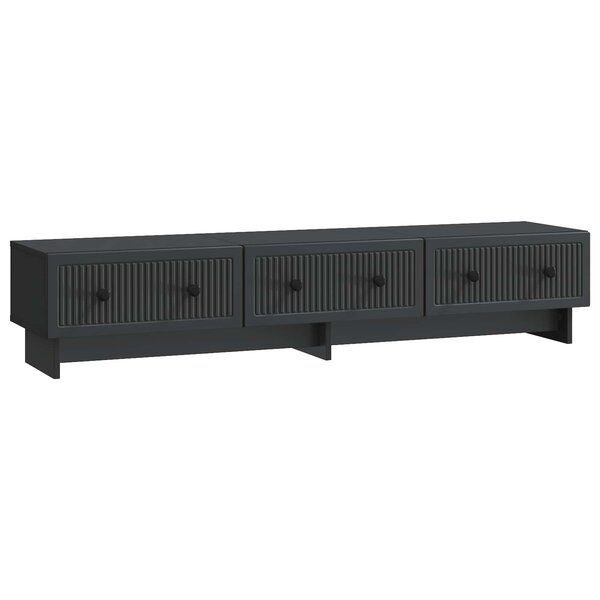 vidaXL Meuble TV 147 x 34 5 x 30 cm Noir Bois d'ingénierie