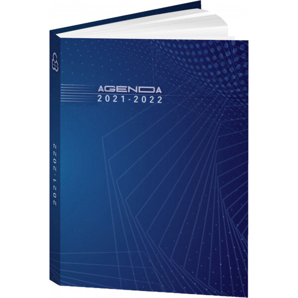 Agenda scolaire 2021/2022 - 17 5 x 12 5 cm - techno bleu