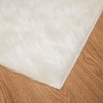 vidaXL Tapis en Peau de Mouton Synthétique Blanc 60 x 110 cm Polyester