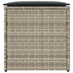 vidaXL Boîte à coussins Gris clair 50 x 50 x 50 cm polyrotin