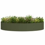 vidaXL Cache-pot de jardin 5 Pièces Vert olive 120 x 120 x 20 cm