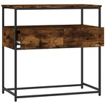 vidaXL Table console chêne fumé 75x40x75 cm bois d'ingénierie