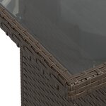 vidaXL Ensemble de canapé de jardin 9 pièces avec coussins Marron Poly Rotin