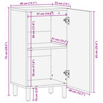 vidaXL Buffet noir 40x33x75 cm bois d'ingénierie