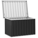 vidaXL Boîte de rangement de jardin Anthracite 109x67x65 cm