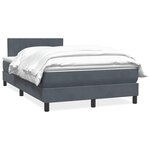 vidaXL Sommier à lattes de lit et matelas gris foncé 120x220cm velours