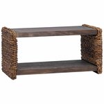 vidaXL Table basse Naturel 70 x 35 x 35 cm Bois de Mahogany Massif