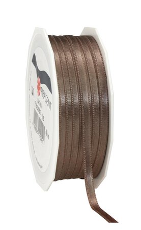 Satin double face 50-m-rouleau 6 mm taupe