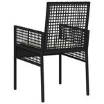 vidaXL Chaise de jardin 2 Pièces Noir 53 x 60 x 85cm polyrotin
