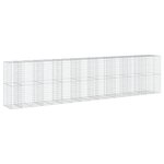 vidaXL Panier gabion avec couvercle 850x100x200 cm fer galvanisé