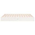 vidaXL Cadre de lit blanc bois massif 140x190 cm