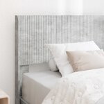 vidaXL Cadre de lit avec rangement et tête de lit Gris béton