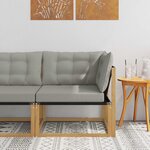 vidaXL Canapé d'angle extérieur Bois d'acacia massif et Textilène