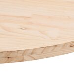 vidaXL Dessus de table 60x30x2 5 cm bois de pin massif ovale