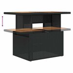 vidaXL Salon de jardin 10 Pièces avec coussins noir résine tressée acacia