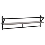 vidaXL Étagères murales avec barres 2 Pièces sonoma gris 100x25x30 cm