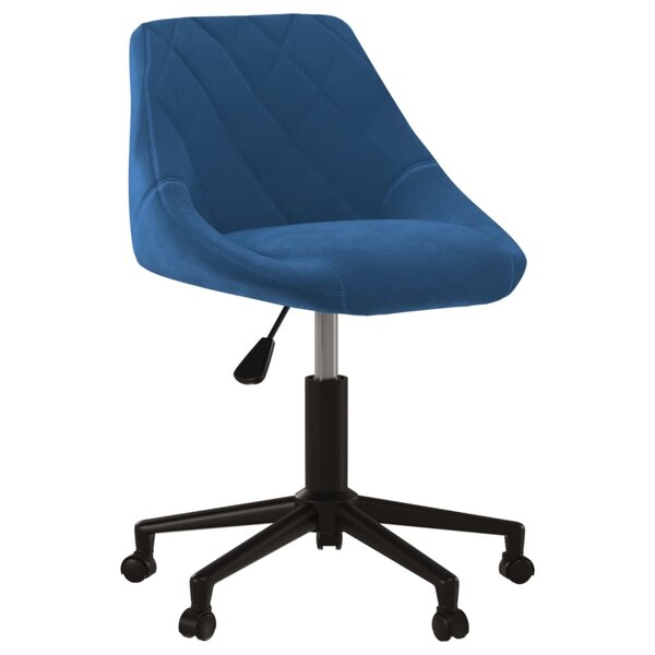 vidaXL Chaise pivotante de salle à manger Bleu Velours