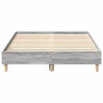 vidaXL Cadre de lit sans matelas sonoma gris 140x190 cm