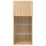 vidaXL Meubles TV avec lumières LED 2 Pièces chêne sonoma 40 5x30x90 cm