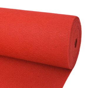 vidaXL Tapis pour exposition 1 x 12 m rouge