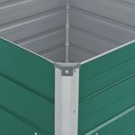 vidaXL Jardinière 100 x 100 x 45 cm Acier galvanisé Vert