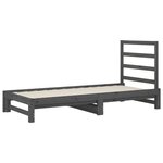 vidaXL Lit coulissant sans matelas gris 2x(90x200) cm